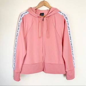 Nike Pink Dri-Fit Cropped Hoodie Sweatshirt MED